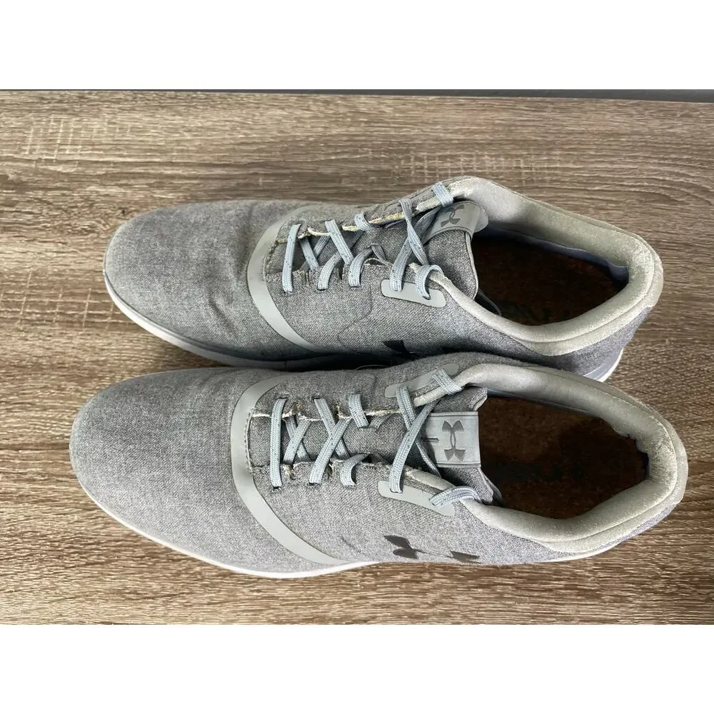 Under Armour Performance SL Sunbrella 9.5 Gray Waterproof Spikeless Golf Shoes